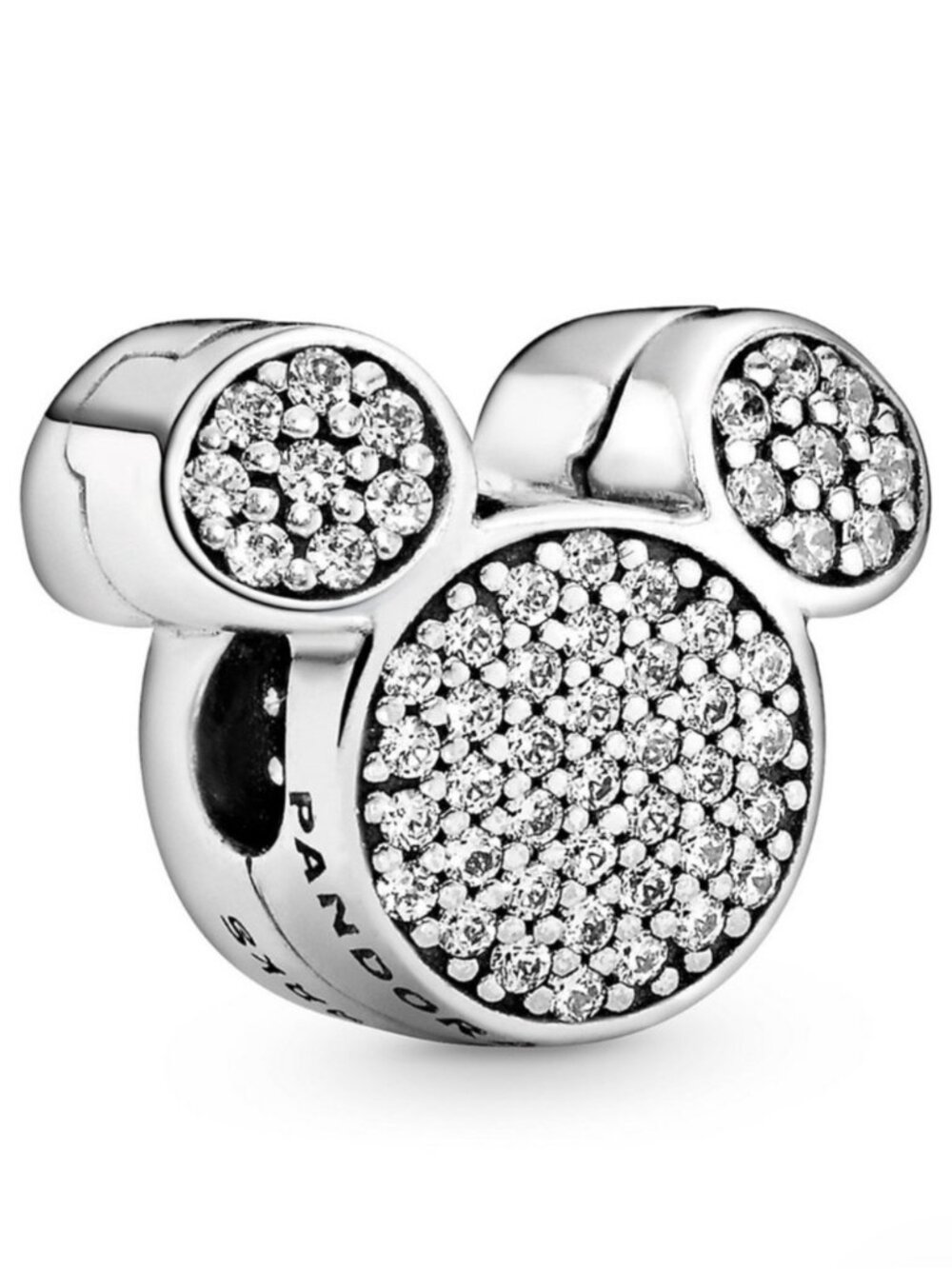 New Pandora Mickey Mouse Pavé Clip Charm